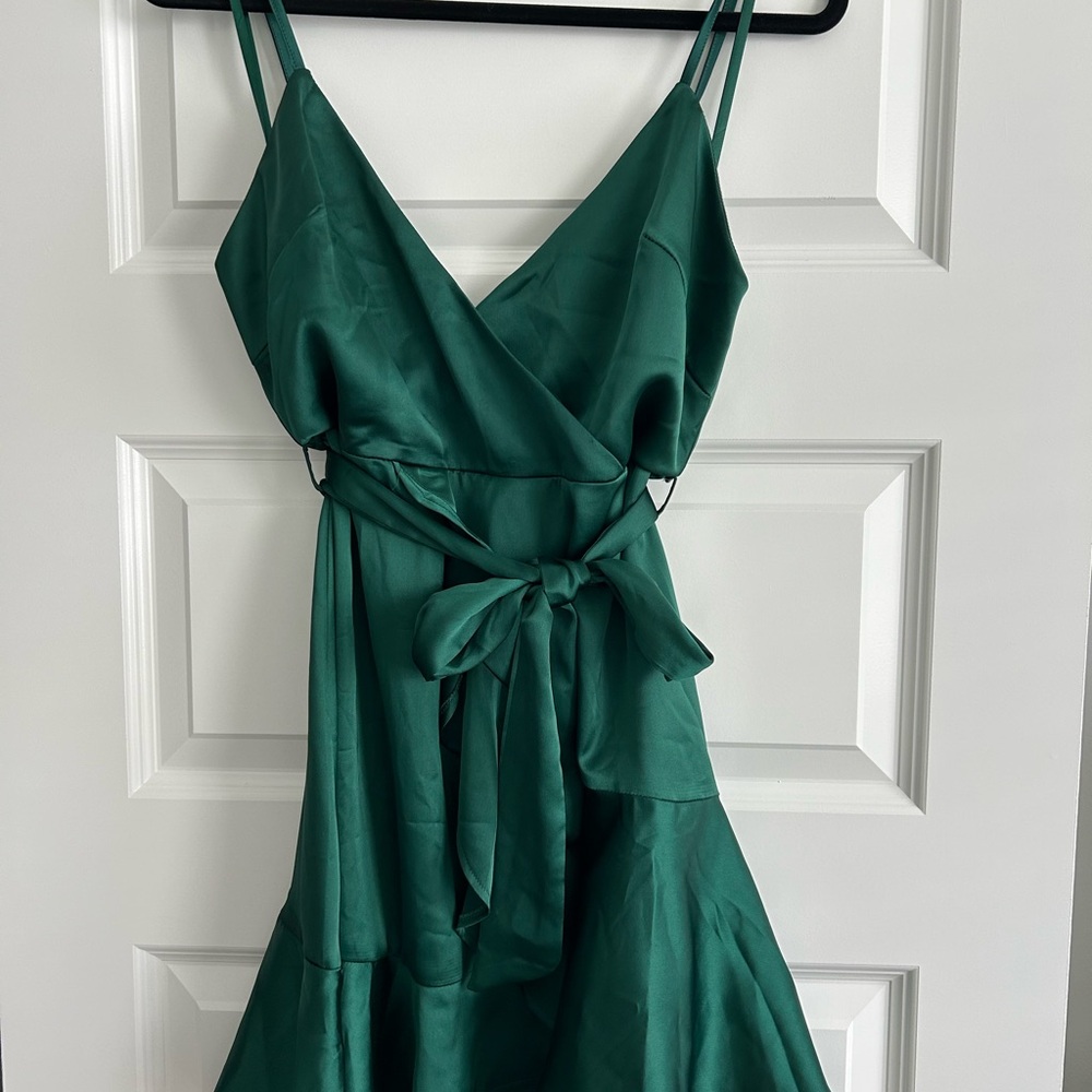 Hello Molly Forest Green Wrap Dress